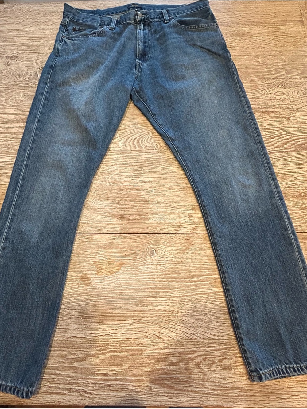 Polo Ralph Lauren Men's Slim Straight Stone Wash Blue Jeans